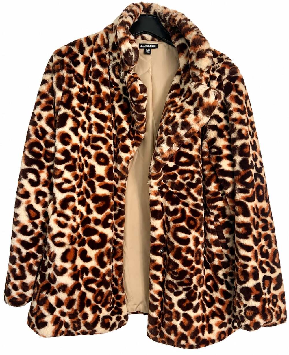 Kimberly.C Faux Fur Leopard Print Coat Size S/M